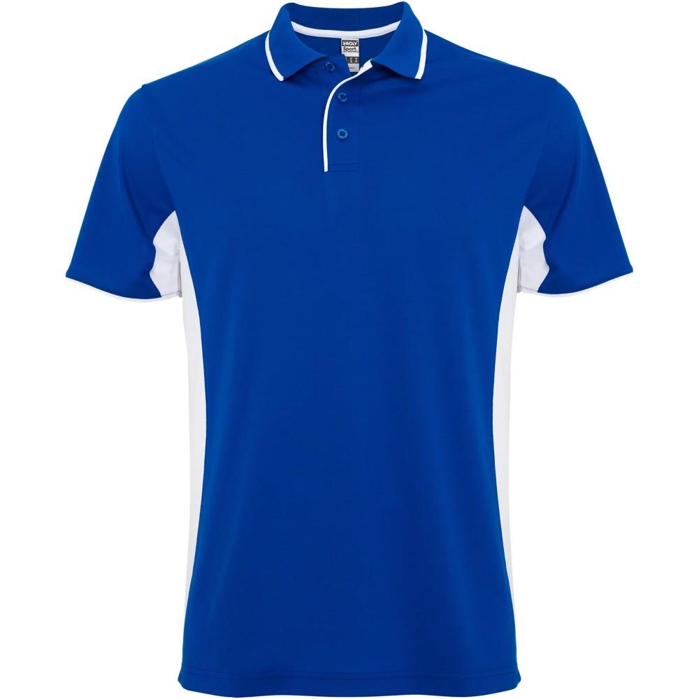 Montmelo rövid ujjú uniszex sportpóló, royal blue, white, S