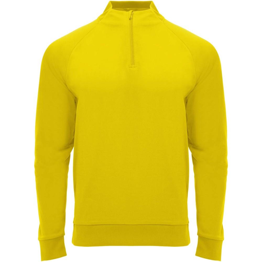 Epiro hosszú ujjú negyed cipzáros uniszex pulóver, yellow, XL