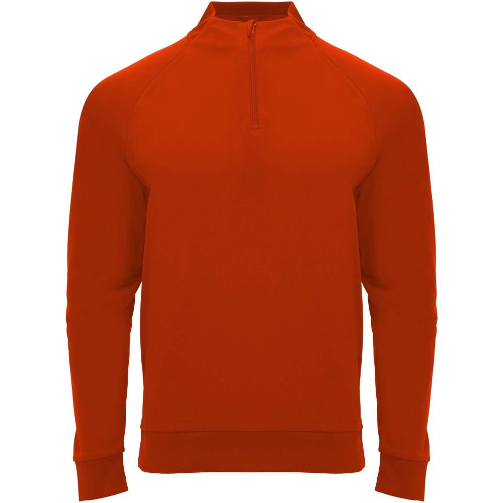 Epiro hosszú ujjú negyed cipzáros uniszex pulóver, red, 2XL