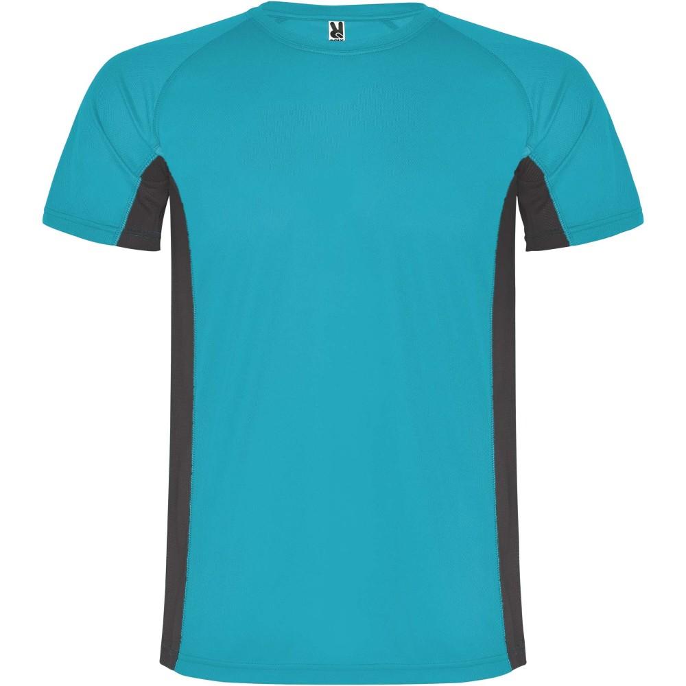 Shanghai rövid ujjú férfi sportpóló, turquois, dark lead, 2XL