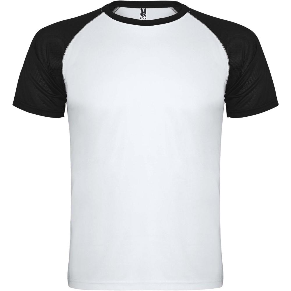 Indianapolis rövid ujjú uniszex sportpóló, white, solid black, M