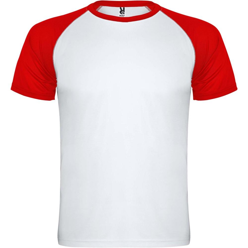 Indianapolis rövid ujjú uniszex sportpóló, white, red, XL