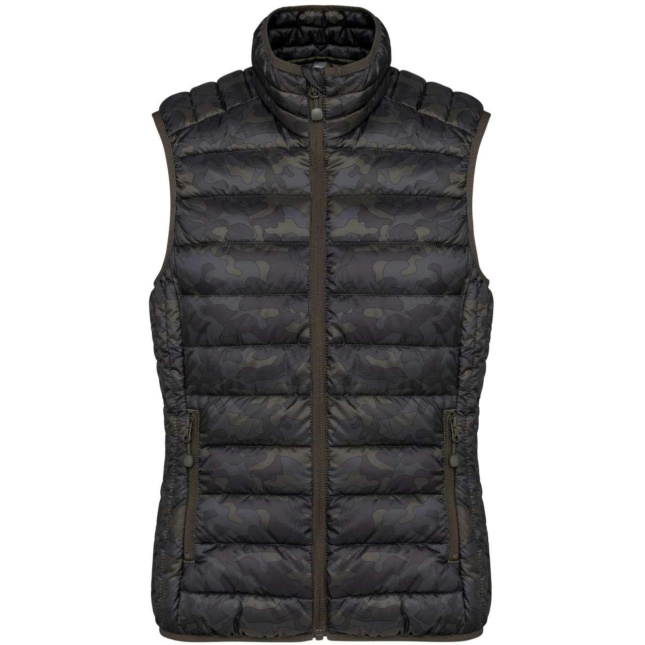 LADIES' LIGHTWEIGHT SLEEVELESS FAKE DOWN JACKET