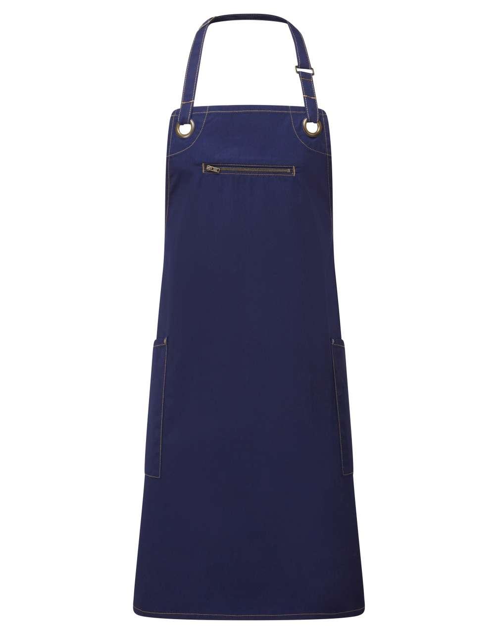 ‘BARLEY’ CONTRAST STITCH SUSTAINABLE BIB APRON