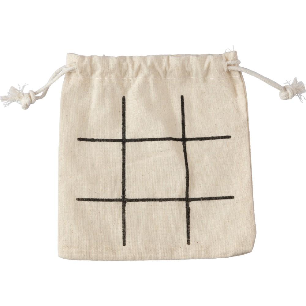 Tic-tac-toe játék natúr fából, natúr