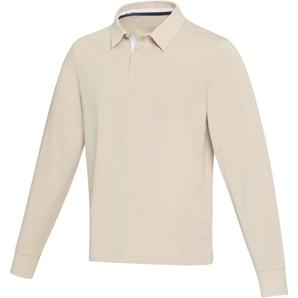 Elevate Clyde uniszex rugby pulóver, Oatmeal, 2XL