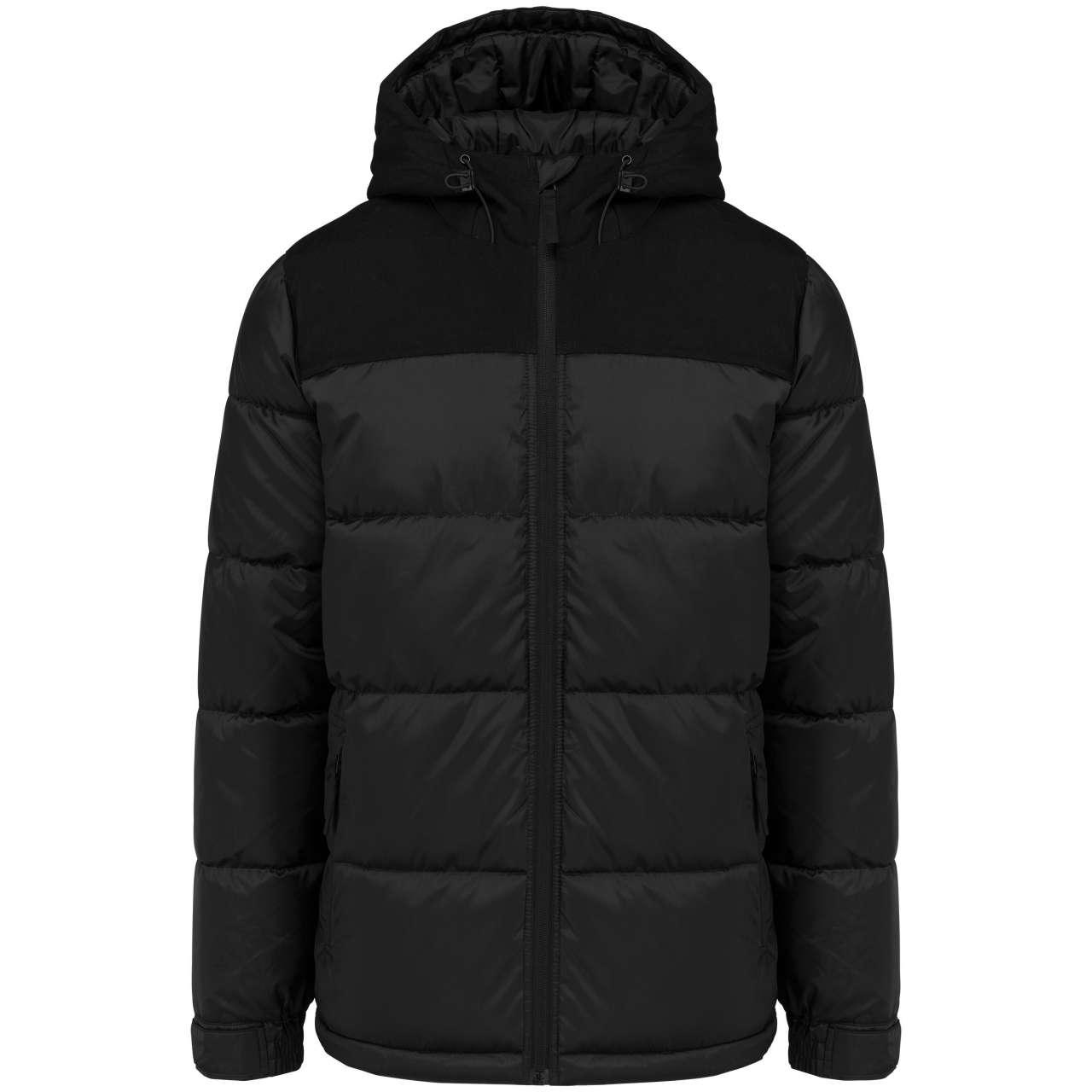 UNISEX BI-TONE PADDED JACKET WITH HOOD