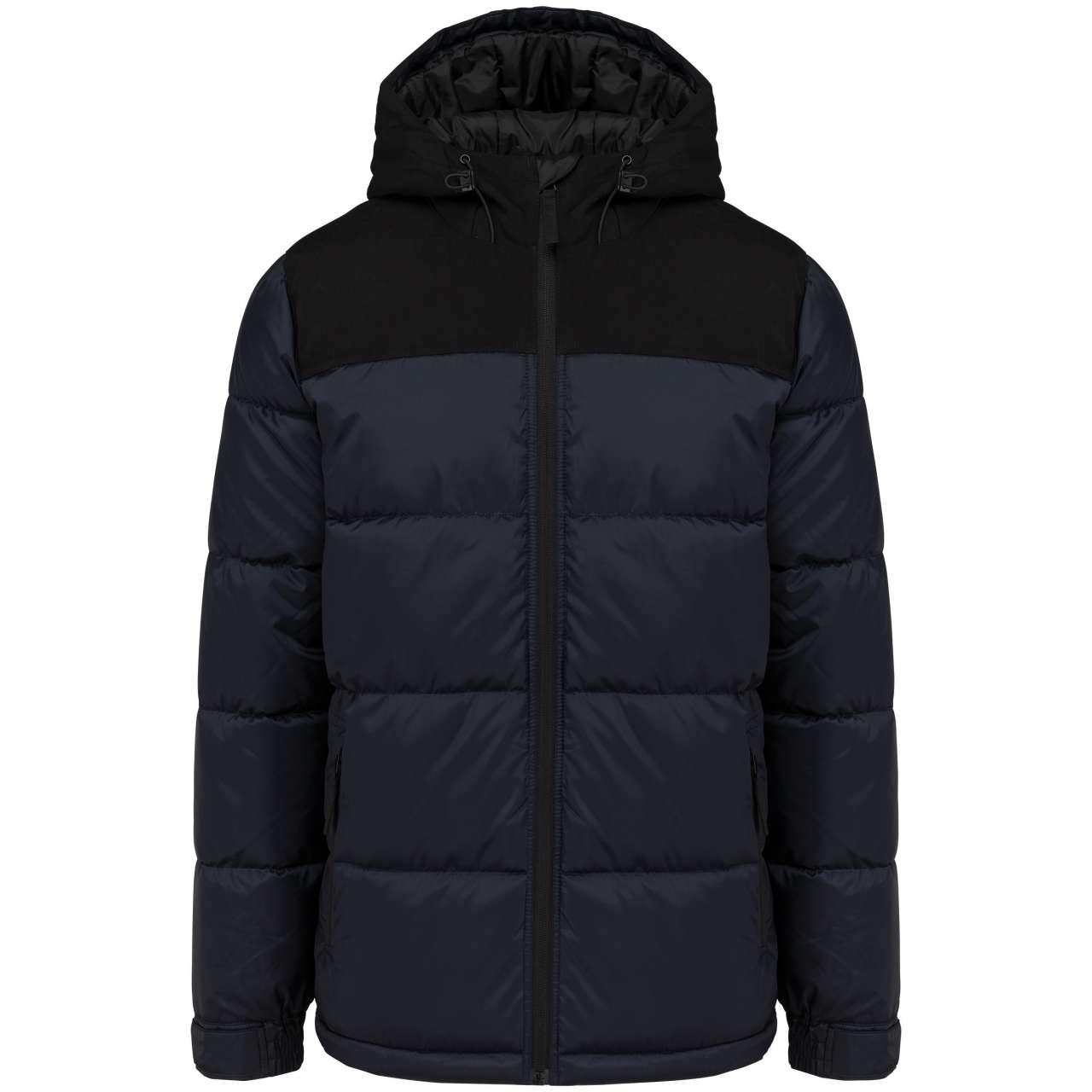 UNISEX BI-TONE PADDED JACKET WITH HOOD