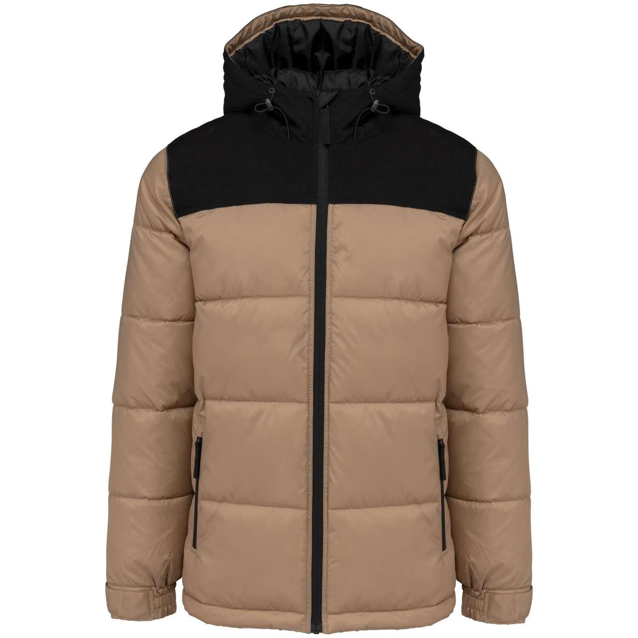 UNISEX BI-TONE PADDED JACKET WITH HOOD