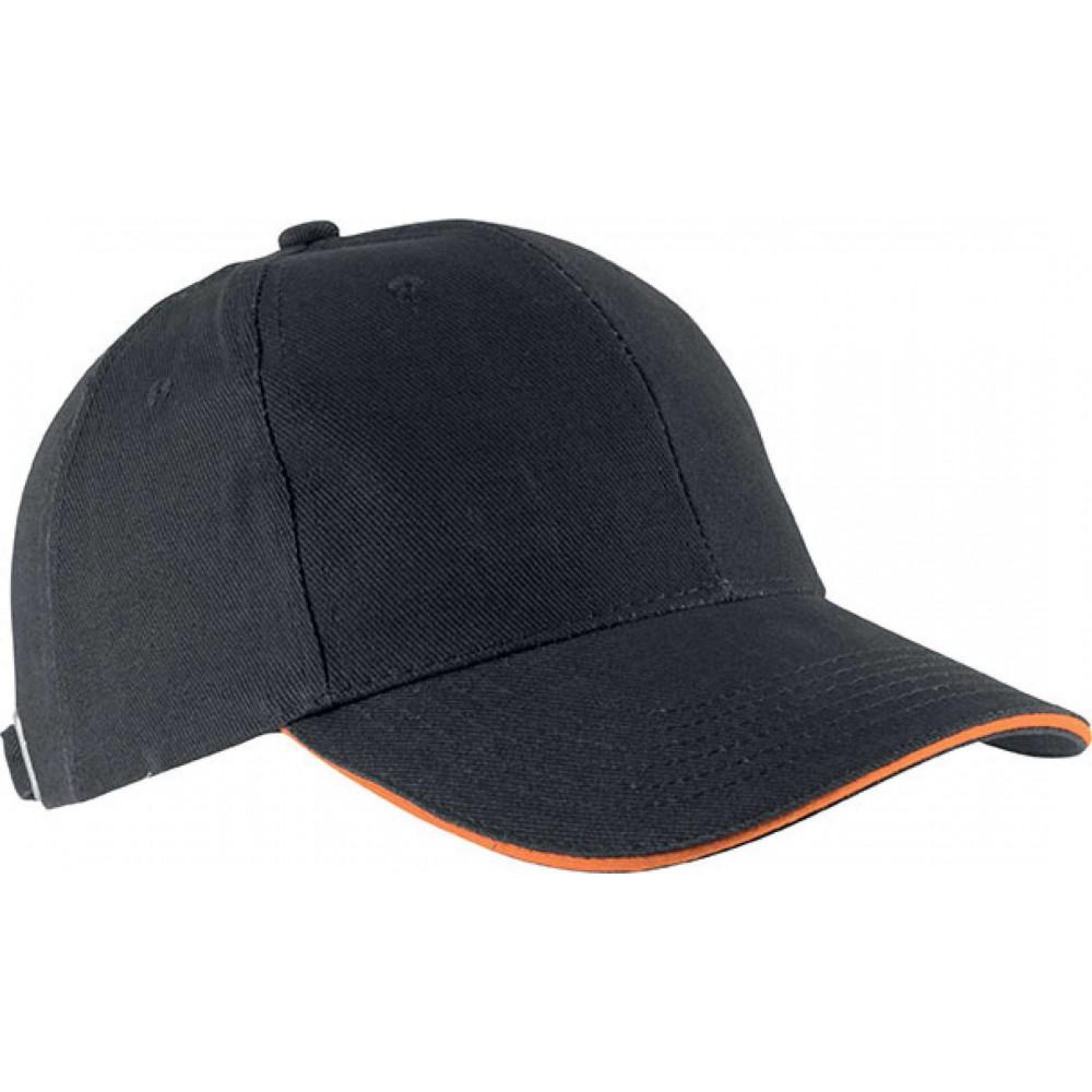 Kup Orlando 6 paneles sapka, Dark Grey/Orange, U