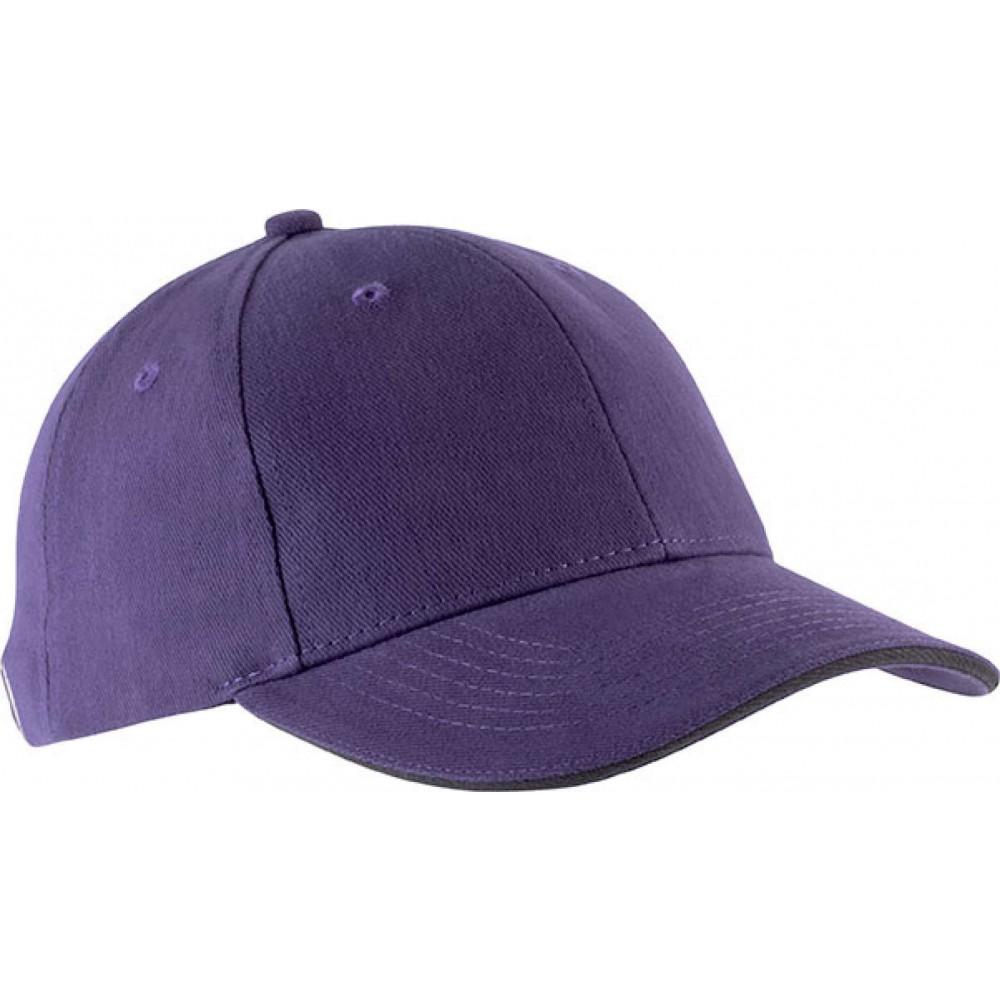 Kup Orlando 6 paneles sapka, Purple/Dark Grey, U